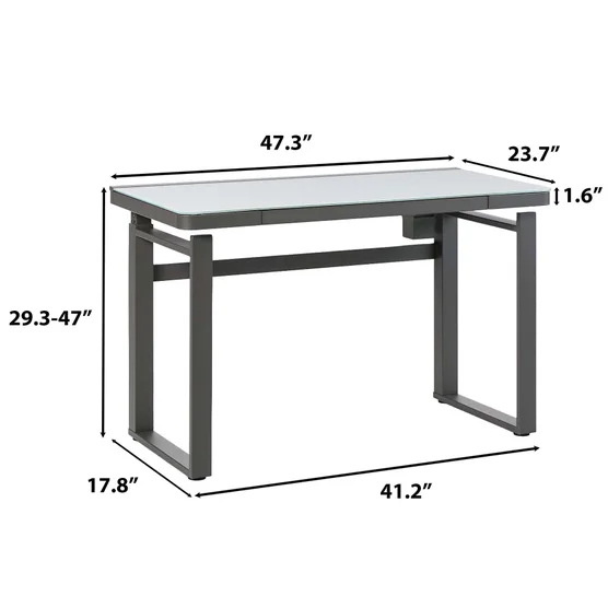 Tresanti Aurora 47” Adjustable Height Desk with LED Lighting