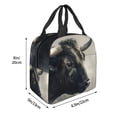 thumbnail image 3 of Pofeuu Mystical Bull in Fog Print Lunch Bag Lunch Box Insulated Lunch Bag Adult Lunch Box for Men and Women, 3 of 8
