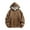 Coffee-Athletic-Men, variant on Zedker Men's Full Zip Hoodie Big & Tall Oversized Trendy Hooded Sweatshirt Jackets Causal Loose Fit Streetwear with Pocket