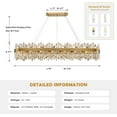 thumbnail image 2 of Posiosa Gold Oval Crystal Chandelier L57 inch, 32-Lights Gold Chandeliers Modern Crystal Chandelier Pendant Light Fixture G9 Lights Pendant Ceiling Light for Dining Living Room Kitchen Island, 2 of 6