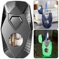 thumbnail image 4 of Dual Soft/Jet Flame Windproof Torch Lighter, Glow-in-the-Dark Geometric Lighter for Men's Gift, Refillable Butane Lighters, 4 of 4