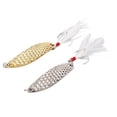 thumbnail image 4 of Spoon Lures,  Leech Shape Feather Cover Fishing Baits  For Freshwater 20g, 4 of 8