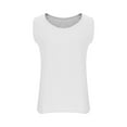 thumbnail image 5 of Wyobmus Womens Plus Size Sleeveless Linen Tank Tops Crew Neck Loose Fit Summer Casual Flowy Curve Hem Tunic Tanks L-4Xl White, 5 of 6
