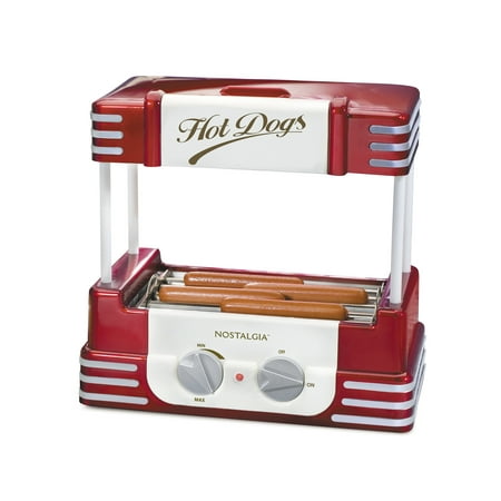 Nostalgia RHD800 Hot Dog Roller and Bun Warmer, 8 Hot Dog and 6 Bun (Best Grocery Store Hot Dogs)