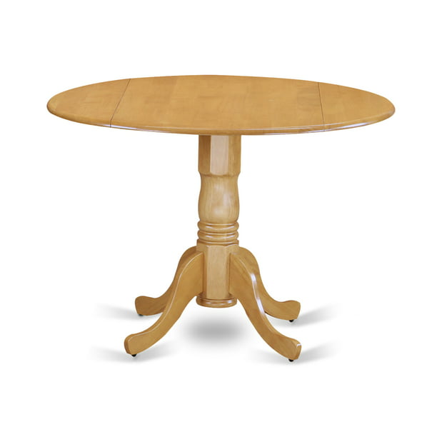 Dlin5 Oak W 5 Pc Small Kitchen Table, Round Pedestal Kitchen Table Sets