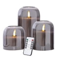 thumbnail image 1 of Set de 3 Velas sin Llama de Vidrio Volnyus con Control Remoto LED, 1 of 7