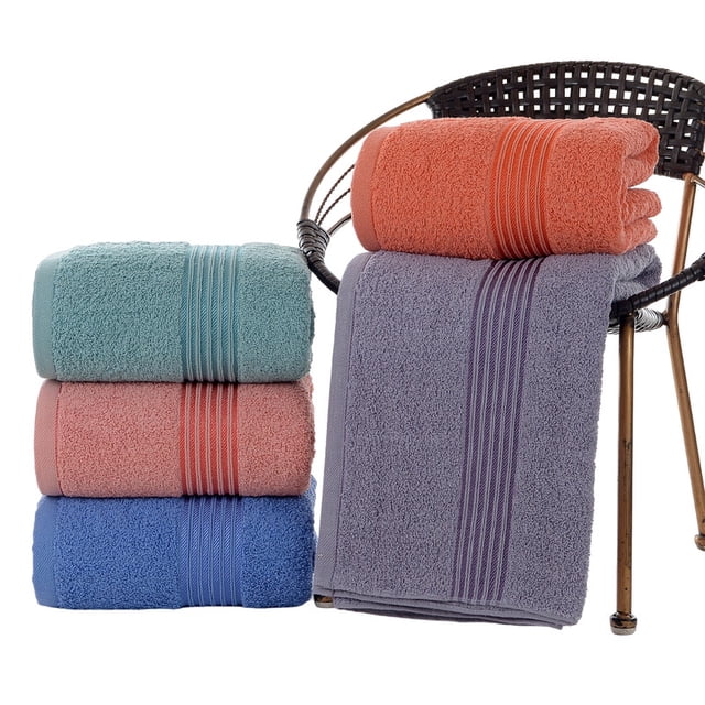 Pack De 5 Toallas De Baño Surtidas 180x50cm Extra Suaves y Absorbentes MELOCOTTON HOGAR MOD. 36265