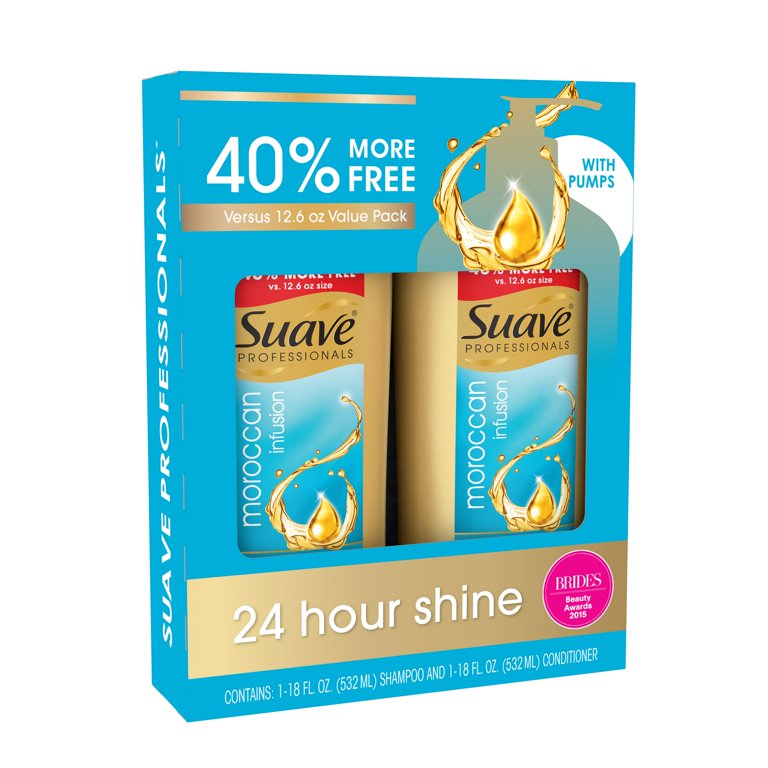 Suave Moroccan Infusion 24 hour shine Shampoo + Cond + Dry Shampoo Suave Professionals Moroccan Infusion Shine Shampoo for Dry  main image 2