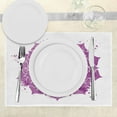 thumbnail image 3 of Ambesonne Purple Place Mats Set of 4, Mandala Splash, Standard Size, Purple White, 3 of 6