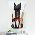 thumbnail image 1 of Bulldog Tapestry, French Dog in a Hat with Red Wine and Baguette Bread Gourmet Parisienne Animal, Fabric Wall Hanging Decor for Bedroom Living Room Dorm, 5 Sizes, Multicolor, by Ambesonne, 1 of 1