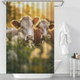 thumbnail image 2 of Farmhouse Highland Cow Funny Cattle And Flower Shower Curtain Modern Home Bathroom Bathtub Decor Waterproof Fabric with 12PCS Hooks, 2 of 5
