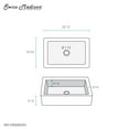 thumbnail image 3 of Voltaire 22" Ceramic Vessel Bathroom Sink in Static White, 3 of 10