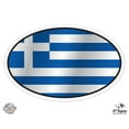 thumbnail image 1 of Greece Flag Oval - 5" Vinyl Sticker - For Car Laptop I-Pad - Waterproof Decal, 1 of 1