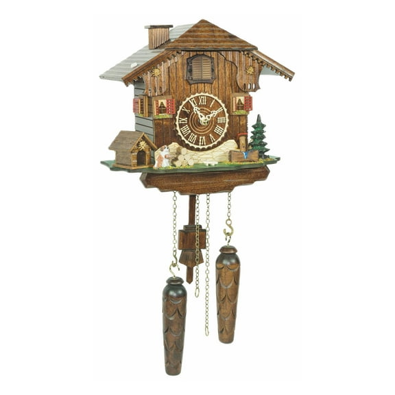 Quartz Cuckoo Clock Black forest house with music