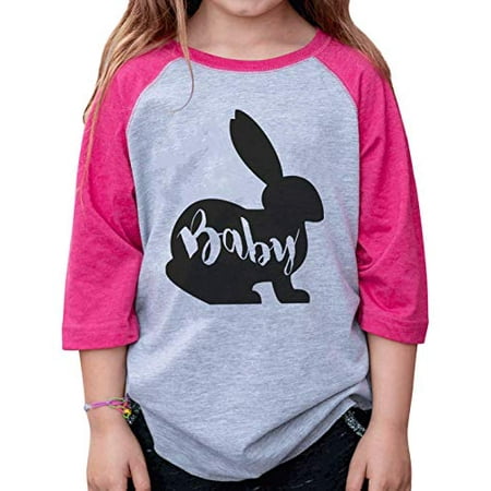 

7 ate 9 Apparel Baby s Baby Bunny Happy Easter Pink Raglan