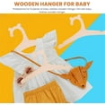 thumbnail image 5 of Newborn Hangers for Baby Clothes,Baby Children Wooden Hangers for Clothes Hangers - 30 Pcs Set (9 inches), 5 of 9
