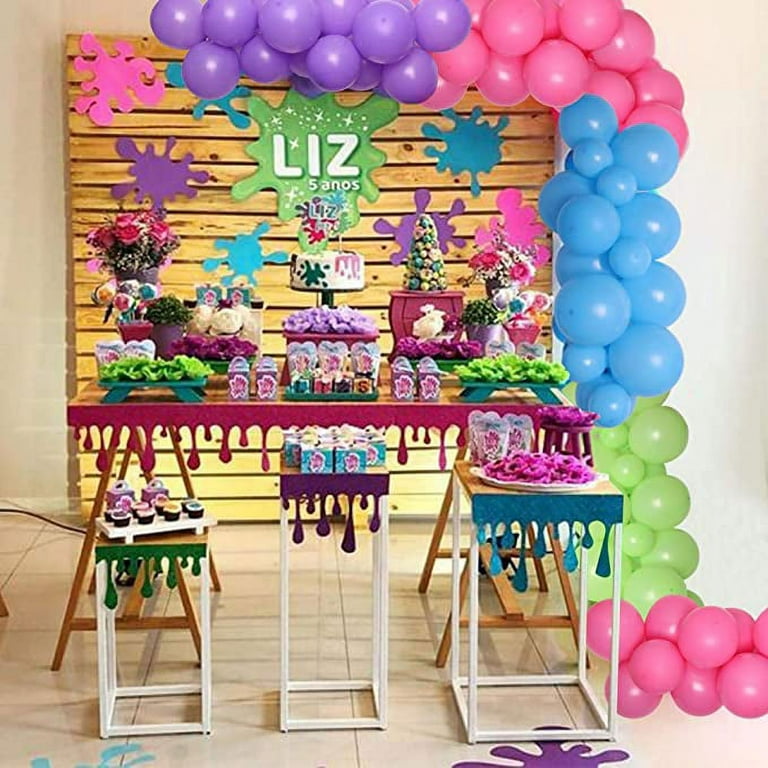 Slime Green Happy Birthday Banner Pennant - Slime Party Decorations - Art  Party