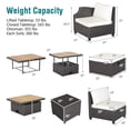 thumbnail image 4 of Costway 7pcs Patio Outdoor PE Wicker Cushioned Furniture Conversation Set Sectional Sofa, 4 of 10