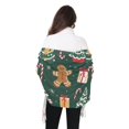 thumbnail image 4 of FORMRS Womens Scarf Winter Soft Long Big Warm Shawls Wrap Tassel Scarves, Green Christmas Gingerbread, 4 of 9