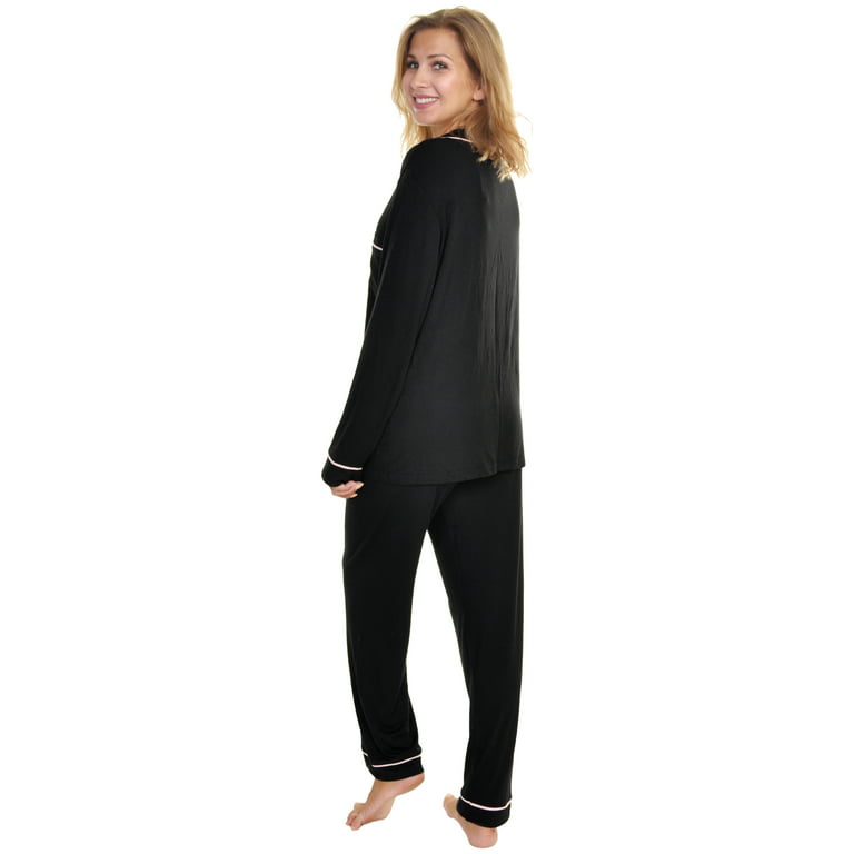 Angelina Women's Classic Modal Long Sleeve Pajama Set 