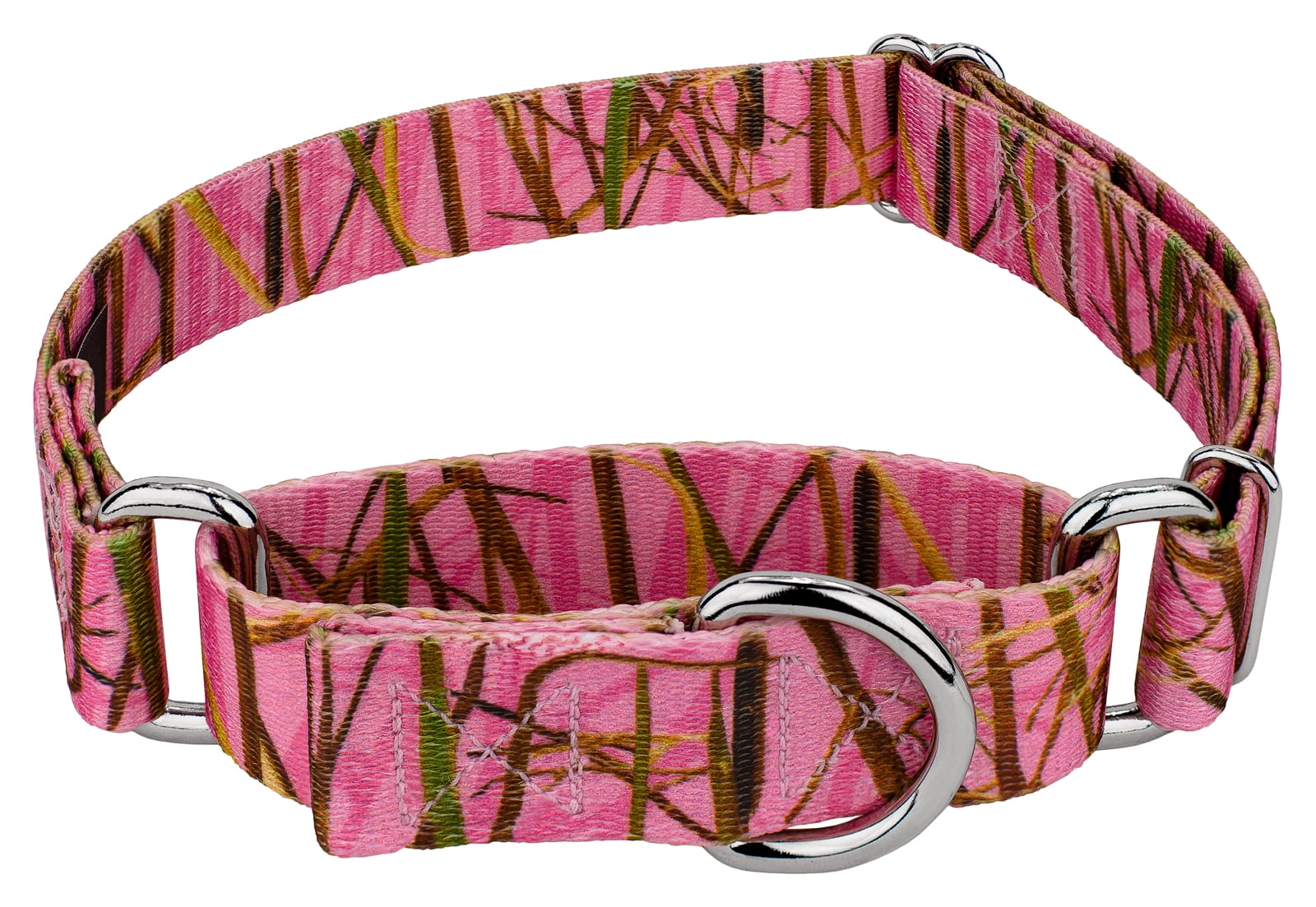 Country Brook Petz® Pink Waterfowl Camo Martingale Dog Collar, Large