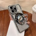 thumbnail image 2 of Glittering Rhinestone Magnetic Wireless Charging Phone Case - Shockproof, Soft, Transparent, Lens Protector, Protective Cover for iPhone 15, 14, 13, 12 Pro Max, 2 of 5