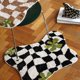 thumbnail image 4 of Irregular Check Imitation Cashmere Floor Mat Profiled Ins Checkerboard Children's Bedside Bedroom Window Carpet Mat, 4 of 5