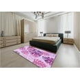 thumbnail image 4 of Ahgly Company Indoor Round Patterned Blossom Pink Area Rugs, 4' Round, 4 of 6