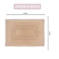 thumbnail image 3 of Home Weavers Opulent Bath Mat 100% Cotton Bathroom Rugs Set, Washable Rug, Soft Cotton Extra Soft and Absorbent bath Rug, Kitchen Mat, Bath Mat Set, Bath Floor Mat Reversible, 17"x24" Rectangle, Linen, 3 of 9