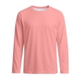thumbnail image 6 of Hearthz Raglan Long Sleeve Mens Workout Shirts Fall Solid Color Crew Neck Sports Baseball Jerseys T Shirts, 6 of 6