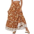 thumbnail image 1 of SAYOO Mujer Adolescente Verano Vintage Bohemio Floral Maxi Falda Elástica Cintura alta A-Line Ruffle Flowy Beach Falda larga SAYOO  Diario /Fiesta, 1 of 9