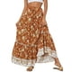 thumbnail image 1 of SAYOO Mujer Adolescente Verano Vintage Bohemio Floral Maxi Falda Elástica Cintura alta A-Line Ruffle Flowy Beach Falda larga SAYOO  Diario /Fiesta, 1 of 9