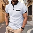 thumbnail image 2 of CHGBMOK Mens Casual Henley Shirts Short Sleeve Button Golf Shirts Slim Fit Shirt with Pocket & Collar Spring Summer Trendy Tops, 2 of 5