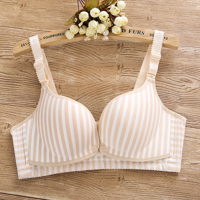 LSLJS Women's Breast-Feeding Bra Rayé Respirant Sans Armature