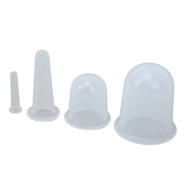 Silicone Cupping Set, Prevent Aging 4pcs Wrinkle Removal Facial Cupping Sets For Home