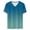 Lake Blue, variant on Women's Plus Size Summer Tops Casual V Neck Blouse Gradient Short Sleeve Tops for Going Out