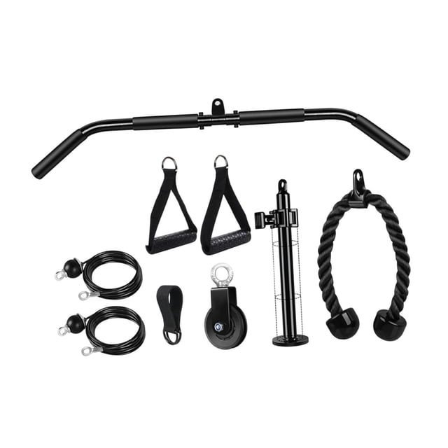 Kit de entrenamiento de fuerza con de polea de Cable, accesorios versátiles para máquina de Cable para tríceps, espalda, hombros, antebrazo,