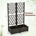 thumbnail image 3 of Gymax Raised Garden Bed w/Trellis Planter Box for Climbing Plants 32'' x 16'' x 53'', 3 of 10