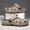 Khaki, variant on Men's Camo Print Clogs with Adjustable Heel Strap, Rugged EVA Slip-On Sandals for Outdoor, Beach, and Casual Wear