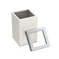 thumbnail image 2 of Gatco Elevate Stainless Steel 3 Gallon Square Wastebasket, Matte Pearl/Chrome Lid, 2 of 5