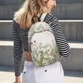 thumbnail image 5 of Disketp Herbs and Wildflowers print Canvas Backpack Lightweight Travel Daypack Student Rucksack Laptop Backpack-Small, 5 of 5