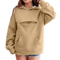 thumbnail image 3 of Hiijoy Girls Casual Hoodie Cat Pocket Long Sleeve Hooded Sweatshirt Kids Loose Pullover, 3 of 9