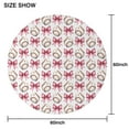 thumbnail image 6 of Pink Baseballs and Bows Pattern Round Tablecloth 60"x60",Wrinkle Wipeable Table Cloth for Kitchen Dining Room Picnic Patio Party, 6 of 6