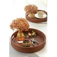 thumbnail image 2 of 14.2'' Hand-Woven Round Rattan Serving Tray Decorative Wicker Trays with Handles for Coffee Table, 2 of 5