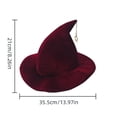 thumbnail image 2 of DuoJiaJ Womens Star Pendant Witch Hat, Wizard Cap Party Dress Up Blue Sizes One Size, 2 of 6
