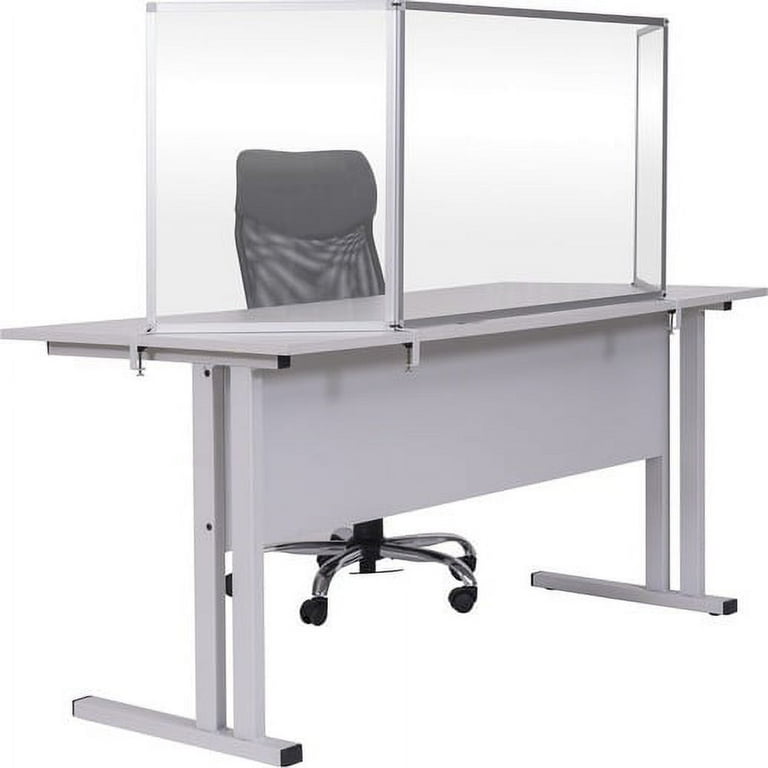 Bi-silque Desktop Divider Glass Barrier - 35.4
