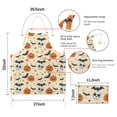 thumbnail image 7 of Halloween Pumpkins Bats Skulls and Spiders Apron-Garden Aprons for Women with Pockets-Cotton Linen Waterproof Kitchen Cooking Gardening Aprons Adjustable for Kitchen,Cooking,BBQ and Salon 32"x27", 7 of 7