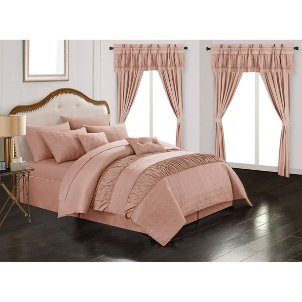 Mykonos 20 Piece Comforter Set Embossed Bedding Sheets Window