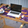 thumbnail image 3 of Long Mouse Pads for Desk,Halloween Pumpkin Ghost Pattern Desk Mats on Top Of Desks, Desk Mouse Pad Extra Large with 3mm Non-Slip Base and Stitched Edge for Gaming,Office,Work,Home 35.4x15.7in, 3 of 5