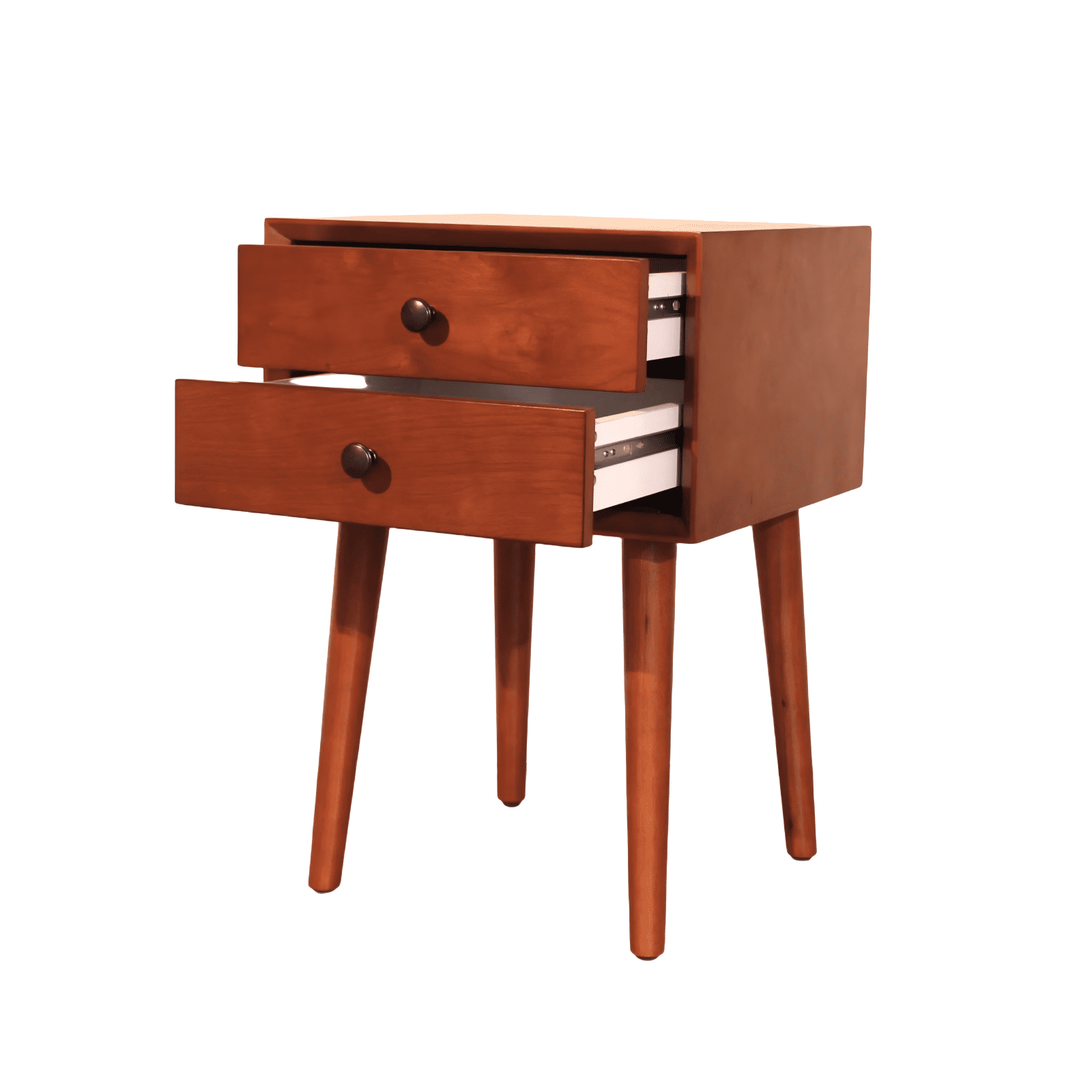 Nightstand with 2 Drawers, Small Side End Table with Storage, Modern Bedside Table for Bedroom, Living Room, Seadrift